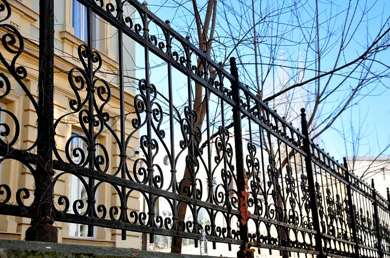 Black Iron Fence Installation